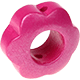 Koraliki z motywem Kwiat : masa perłowa ciemno różowy