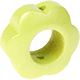 Perles avec motif – fleur : nacre citron