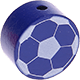 Perlina con motivo “Pallone da calcio” : blu scuro