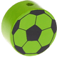 Perles avec motif ballon de football : jaune vert