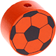Korálek s motivem – fotbalový míč : oranžová