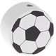Korálek s motivem – fotbalový míč : bílá