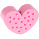 motif bead – dotted heart : baby pink