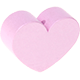 Motivperle – Herz : perlmutt - rosa
