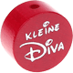 Motivperle – "Kleine Diva" mit Glitzerfolie : bordeauxrot