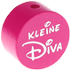 motif bead – "Kleine Diva" with glitter foil : fuchsia