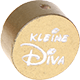 motif bead – "Kleine Diva" with glitter foil : gold