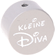 Perles avec motif « Kleine Diva » : gris clair