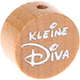 motif bead – "Kleine Diva" with glitter foil : natural