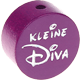 Motivperle – "Kleine Diva" mit Glitzerfolie : purpurlila