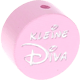 Motivperle – "Kleine Diva" mit Glitzerfolie : rosa