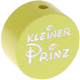 Motivperle – "Kleiner Prinz" mit Glitzerfolie : lemon