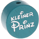 Perlina con motivo glitterato "Kleiner Prinz" : turchese
