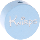 motif bead – "Knirps" with glitter foil : baby blue
