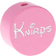 motif bead – "Knirps" with glitter foil : baby pink