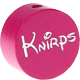 motif bead – "Knirps" with glitter foil : fuchsia