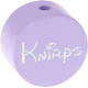 motif bead – "Knirps" with glitter foil : lilac