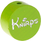 motif bead – "Knirps" with glitter foil : yellow green