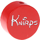 Motivperle – "Knirps" mit Glitzerfolie : rot