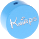 Motivperle – "Knirps" mit Glitzerfolie : skyblau