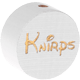 motif bead – "Knirps" with glitter foil : white