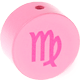 Perles avec motif – signe du zodiac, rose : Vierge