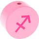 motif bead – zodiac signs, pink : Archer