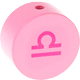 motif bead – zodiac signs, pink : Scales
