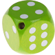 Figura con motivo Cubo : verde amarillo