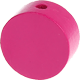 Perles avec motifs - cercle : rose foncé