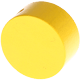 Motivpärla - cirkelform : gul