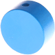 Motivpärla - cirkelform : mellanblå