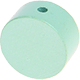 Motivperle – Kreisform : perlmutt - mint