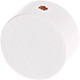 Motivperle – Kreisform : perlmutt - weiß