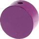 Motivpärla - cirkelform : purpurlila