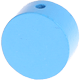 Motivpärla - cirkelform : himmelsblå