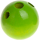 Cuerpos de perlas, 20 mm : verde amarillo