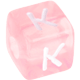 Пластмассовые кубики с буквами радужные по выбору : K