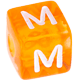 Пластмассовые кубики с буквами радужные по выбору : M