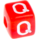 Пластмассовые кубики с буквами радужные по выбору : Q