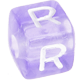 Пластмассовые кубики с буквами радужные по выбору : R