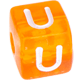 Cubos acrílicos con letras – Arcoíris – Libre elección : U
