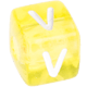 Пластмассовые кубики с буквами радужные по выбору : V