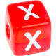 Пластмассовые кубики с буквами радужные по выбору : X