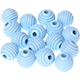 15 Rillenperlen, 15 mm : babyblau