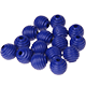15 Rillenperlen, 15 mm : dunkelblau