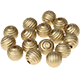 15 Rillenperlen, 15 mm : gold