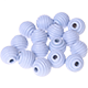 15 Rillenperlen, 15 mm : pastellblau