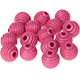 15 Rillenperlen, 15 mm : pink