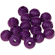 15 Rillenperlen, 15 mm : purpurlila
